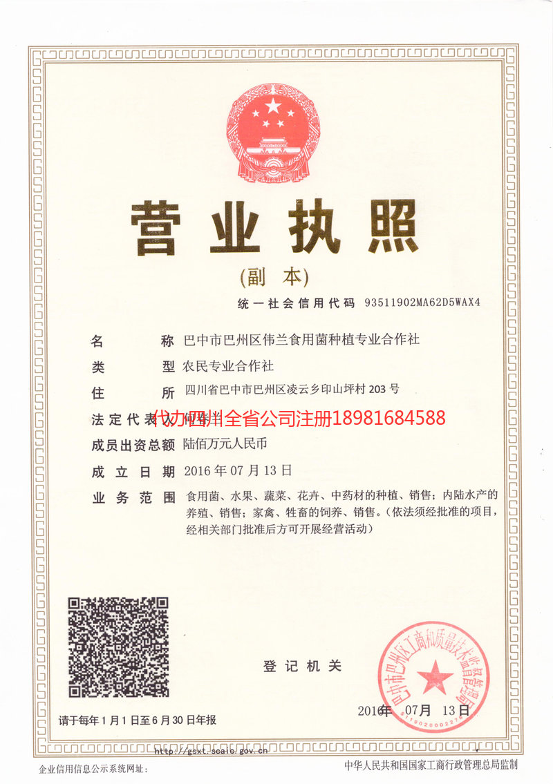 南平南平伟兰食用菌种植专业合作社